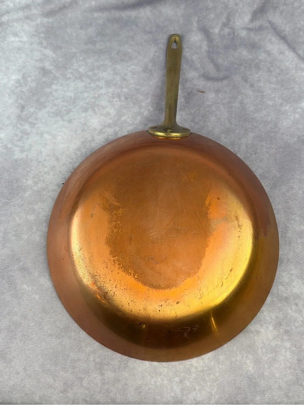 VTG Paul Revere 1776-1976 Copper 10.5” Skillet Sauté Frying Pan Brass Handle
